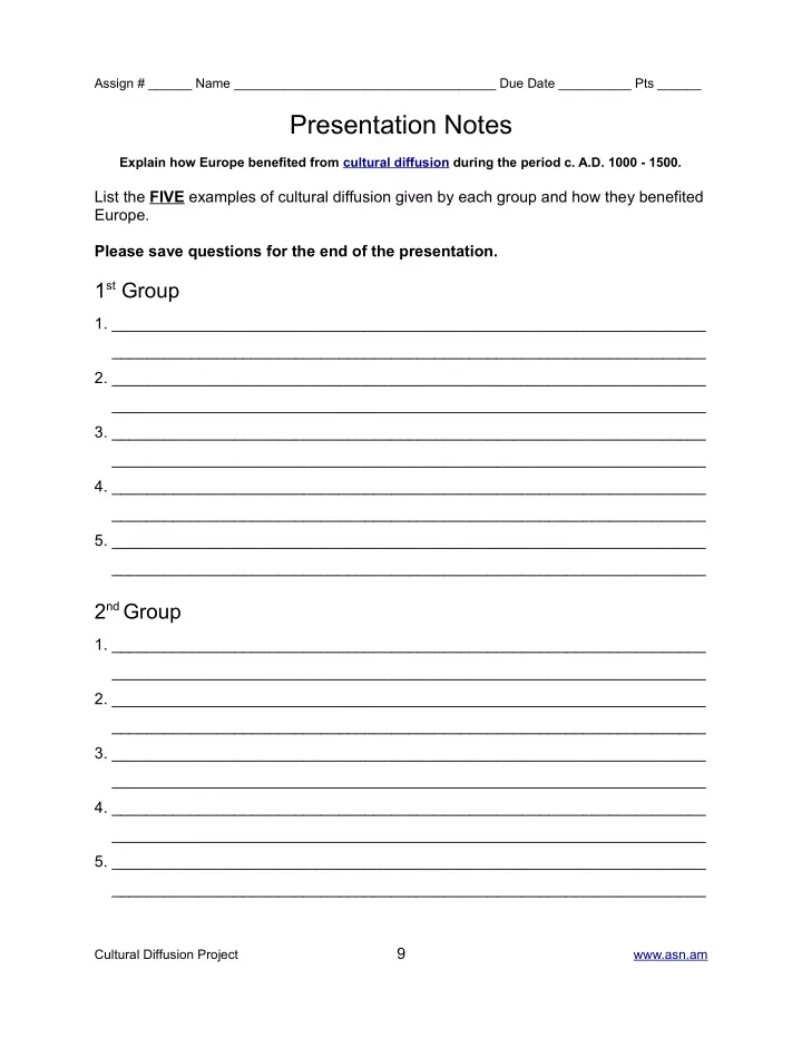 presentation notes