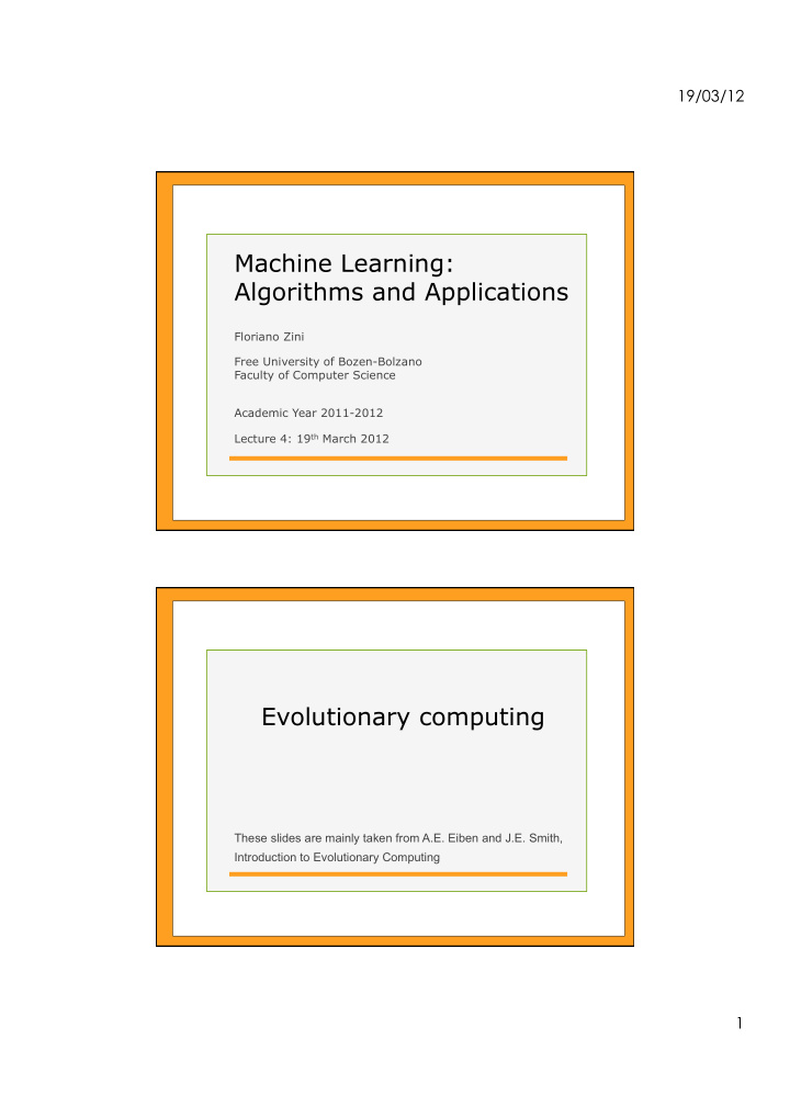 machine learning algorithms and applications