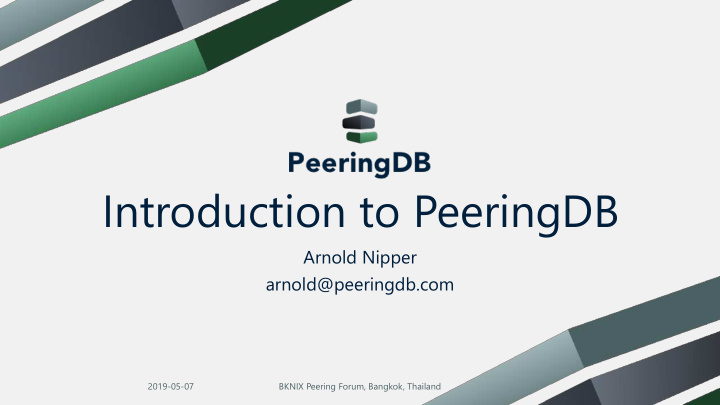 introduction to peeringdb