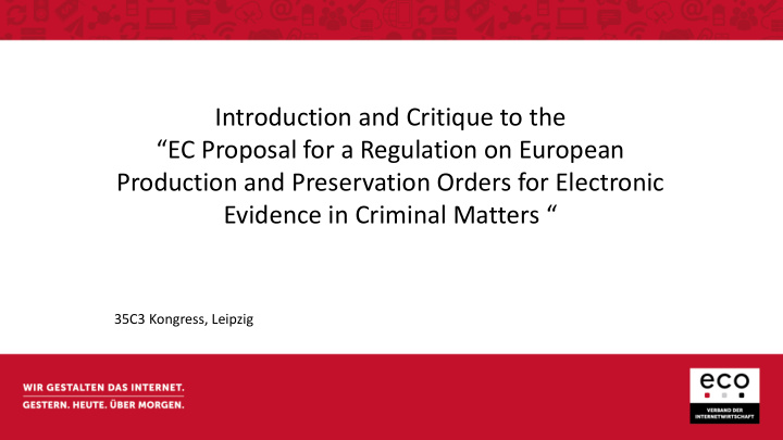 ec proposal for a regulation on european