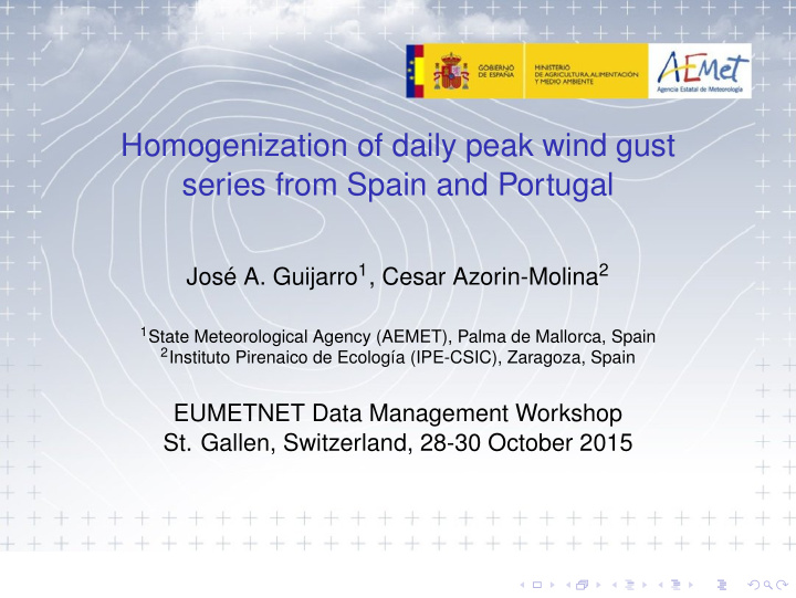 homogenization of daily peak wind gust series from spain