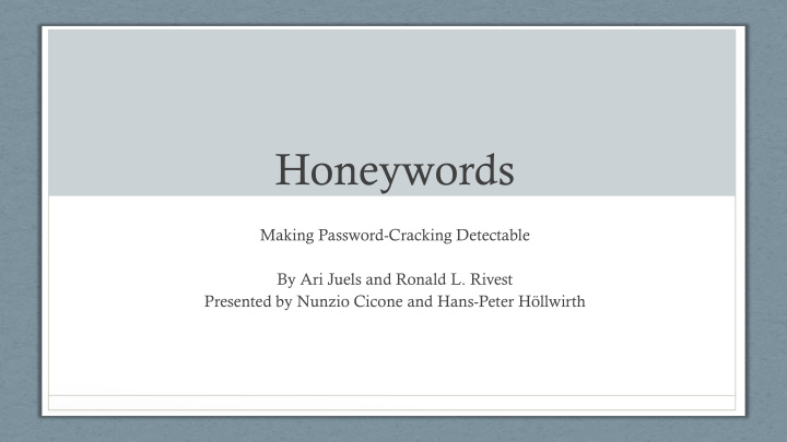 honeywords