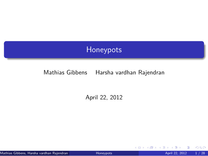 honeypots