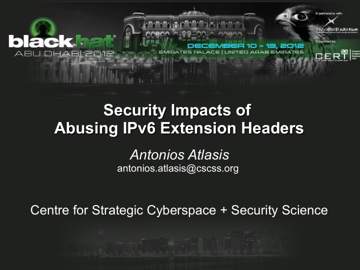 security impacts of security impacts of abusing ipv6