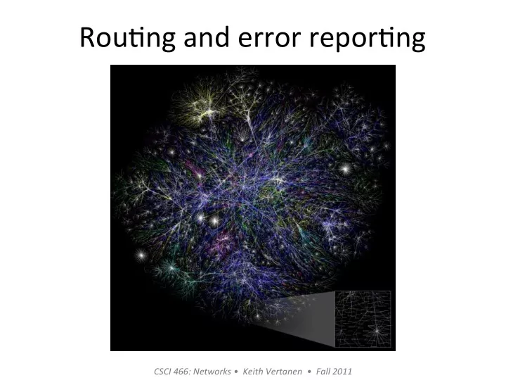 rou ng and error repor ng