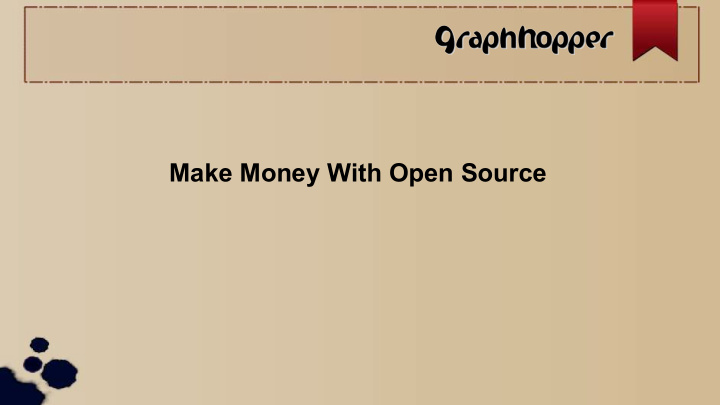 make money with open source