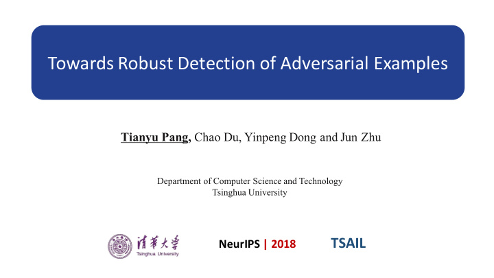 towards robust detection of adversarial examples