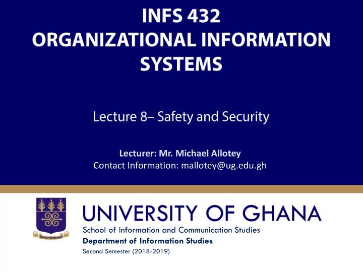 lecturer mr michael allotey contact information mallotey