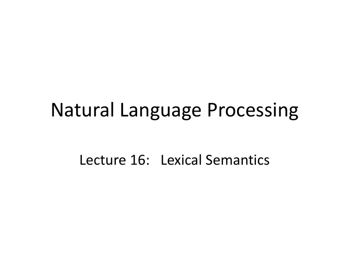 natural language processing