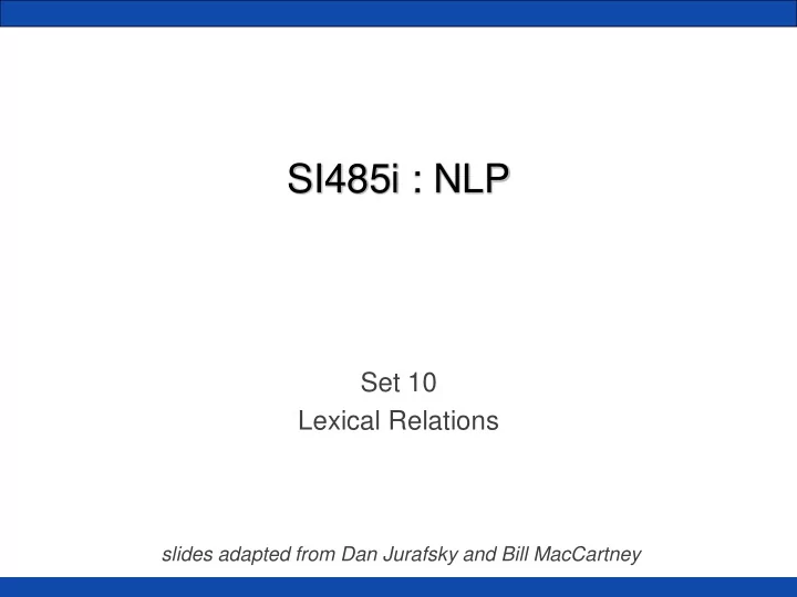 si485i nlp