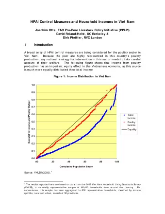 HPAI Control Measures and Household Incomes in Viet Nam  Joachim Otte, FAO Pro-Poor Livestock