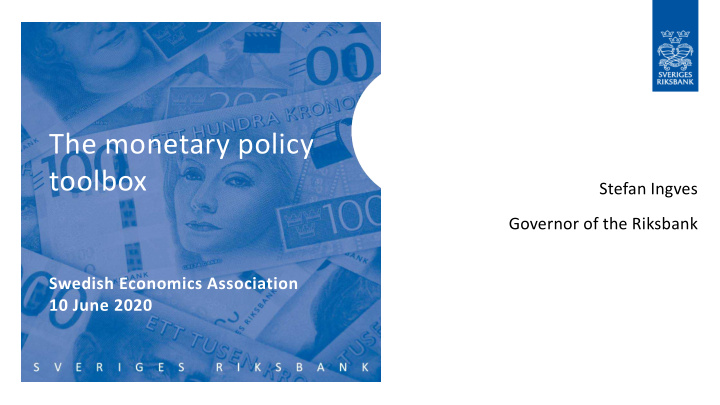 the monetary policy toolbox
