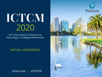 VIRTUAL CONFERENCE  ictcm.com | #ICTCM  MYTH OF THE  DIGITAL NATIVE  DR. HOVIS  JOSHOVIS@GMAIL.COM