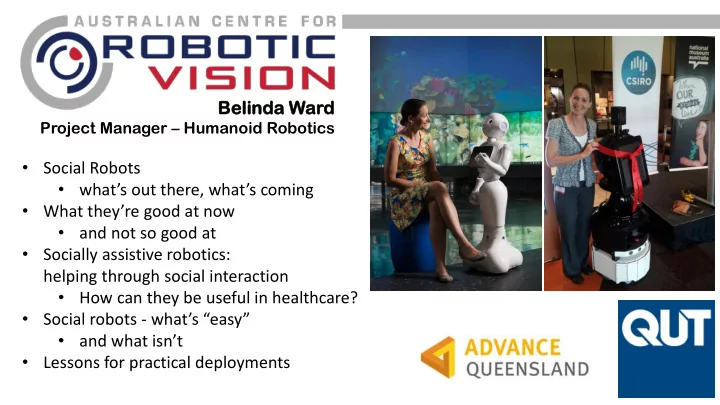 socially assistive robotics