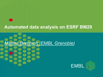 Automated data analysis on ESRF BM29  Martha Brennich (EMBL Grenoble)  Idealized bio-SAS experiment