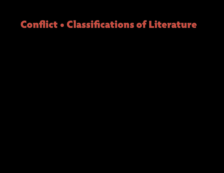 confmict classifjcations of literature