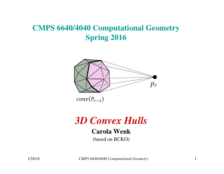 3d convex hulls
