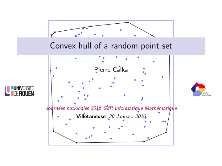 convex hull of a random point set