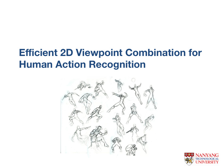 e ffi cient 2d viewpoint combination for human action