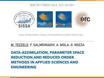 TOPIC #2  Monolithic ROMs for FSI problems  SISSA, INTERNATIONAL SCHOOL FOR ADVANCED STUDIES,