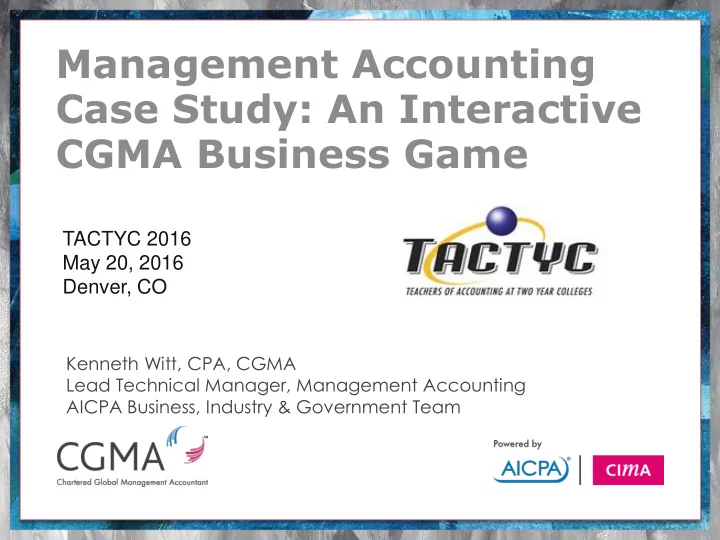 management accounting