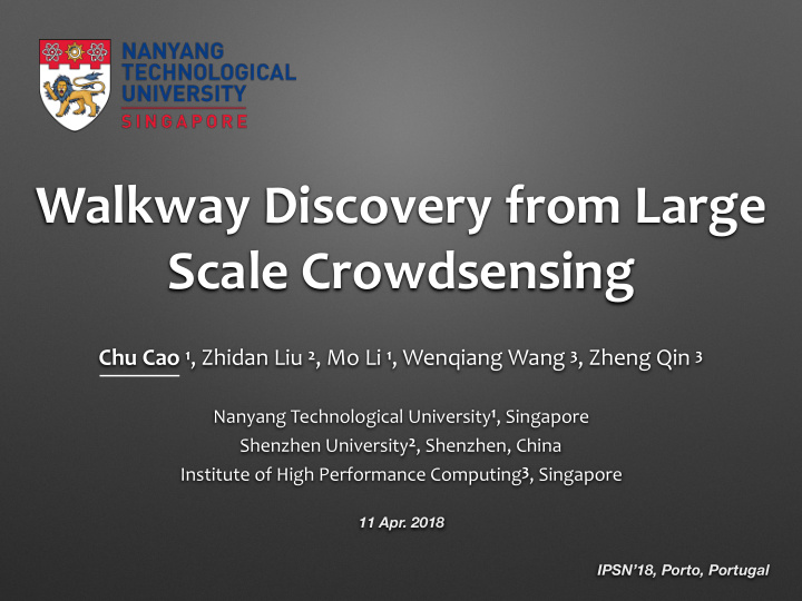 walkway discovery from large scale crowdsensing