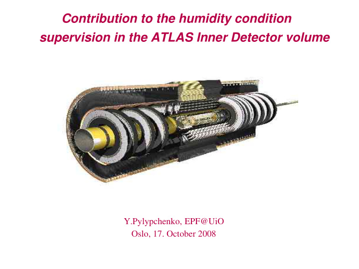 contribution to the humidity condition supervision in the