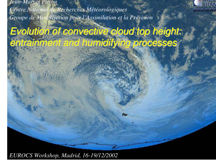 evolution of convective of convective cloud cloud top top