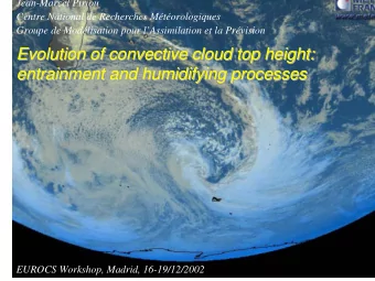 Evolution of convective  of convective cloud  cloud top  top height  height:  :  Evolution