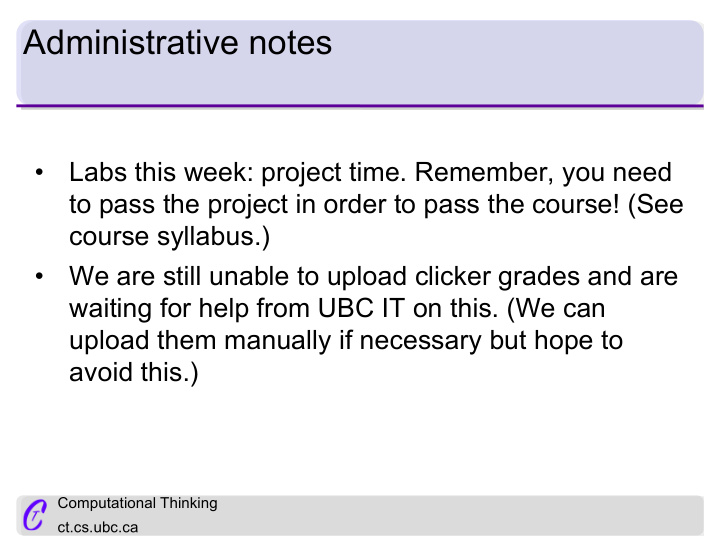 administrative notes