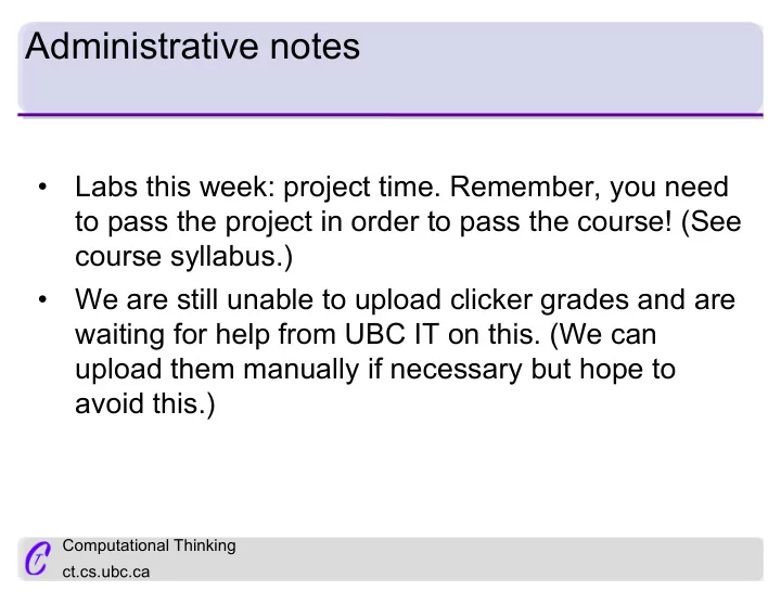 administrative notes