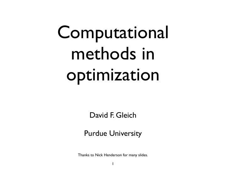 computational methods in optimization