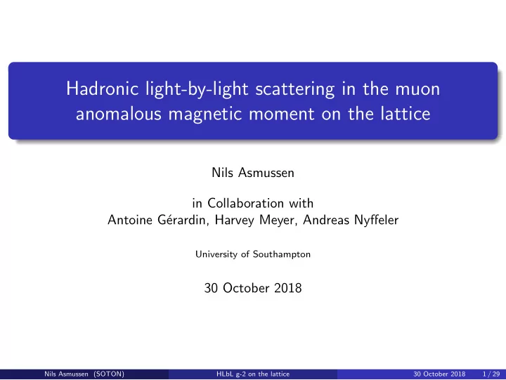 hadronic light by light scattering in the muon anomalous