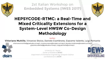 HEPSYCODE-RTMC: a Real-Time and  Mixed Criticality Extensions for a  System-Level HWSW Co-Design