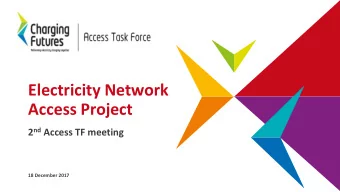 Access Project 2 nd Access TF meeting  18 December 2017  Introduction  Agenda  Task  Timing