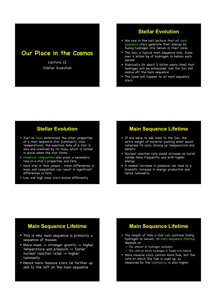our place our place in in the the cosmos cosmos