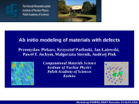 ab initio modeling of materials with defects