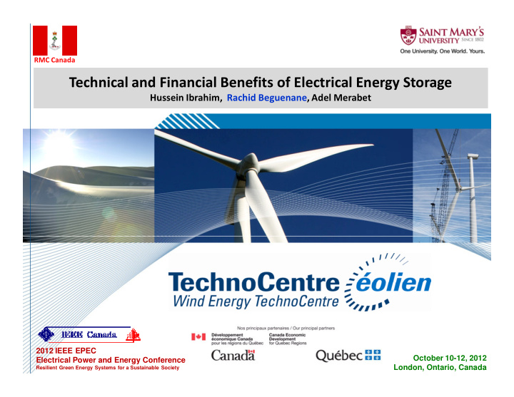 technical and financial benefits of electrical energy