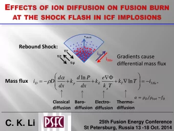 C. K. Li  25th Fusion Energy Conference  St Petersburg, Russia 13 -18 Oct. 2014  Summary