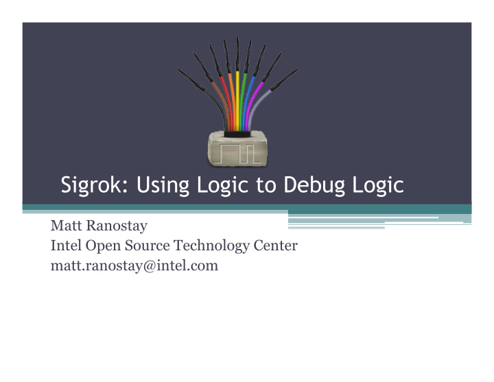 sigrok using logic to debug logic