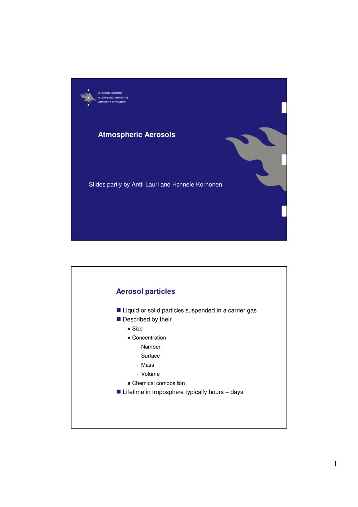 atmospheric aerosols