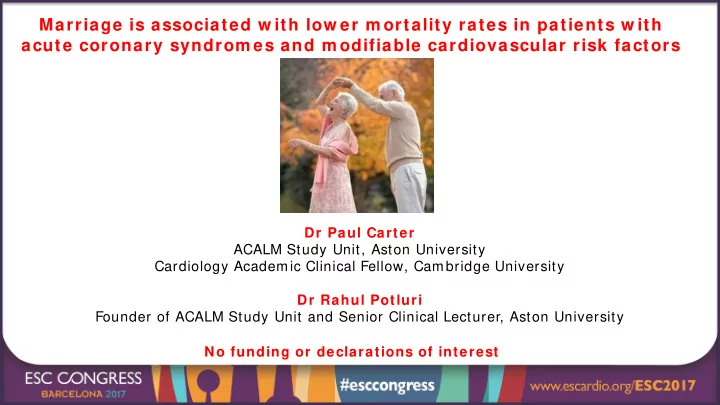 dr paul carter acalm study unit aston university