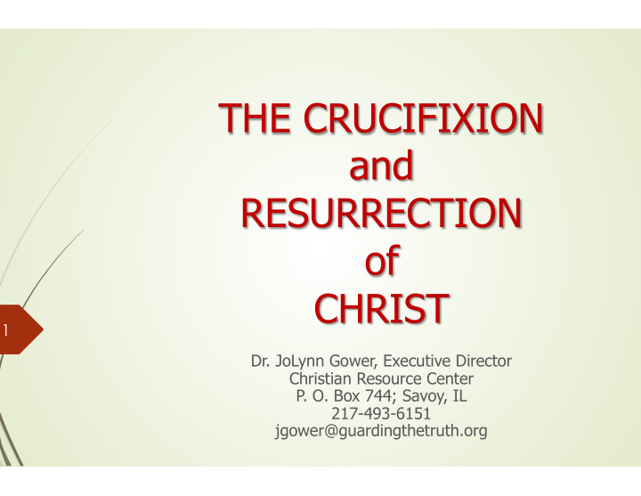 the crucifixion and resurrection of christ