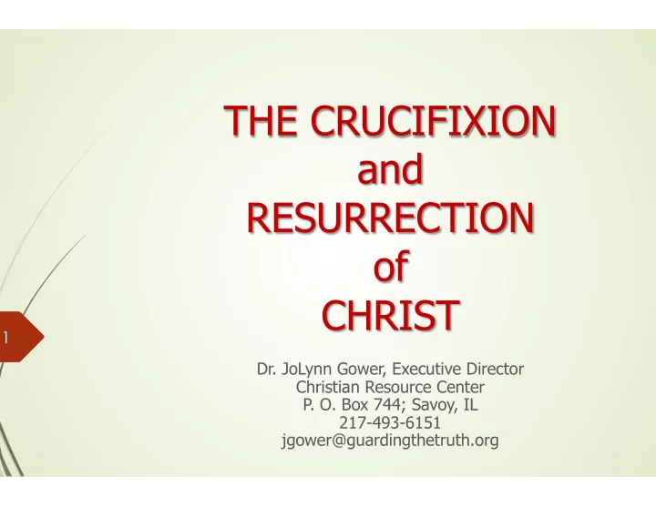 the crucifixion and resurrection of christ