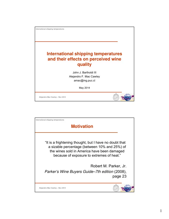 international shipping temperatures and their effects on
