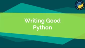 Python  But Python is already great!!!  Readability  Massive ecosystem  Libraries,