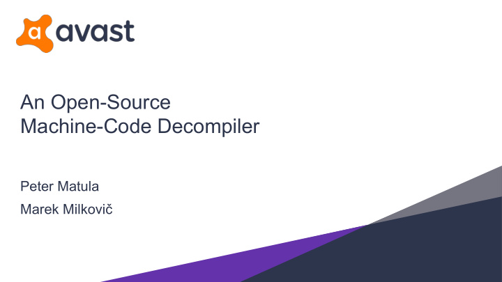 an open source machine code decompiler