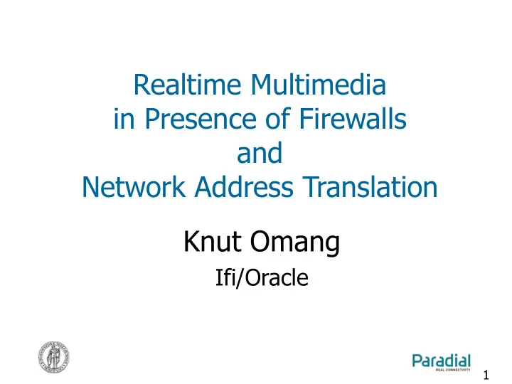 in presence of firewalls