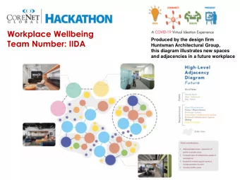 Workplace Wellbeing  Produced by the design firm  Team Number: IIDA  Huntsman Architectural Group,