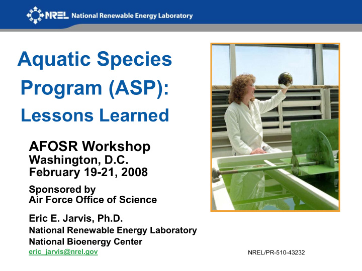 aquatic species program asp